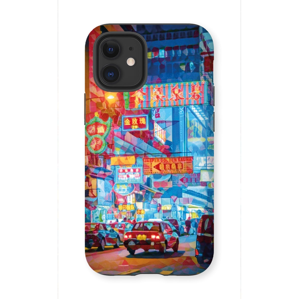 Mosaic Style Colour Pop - Hong Kong Street Scene Tough Phone Case