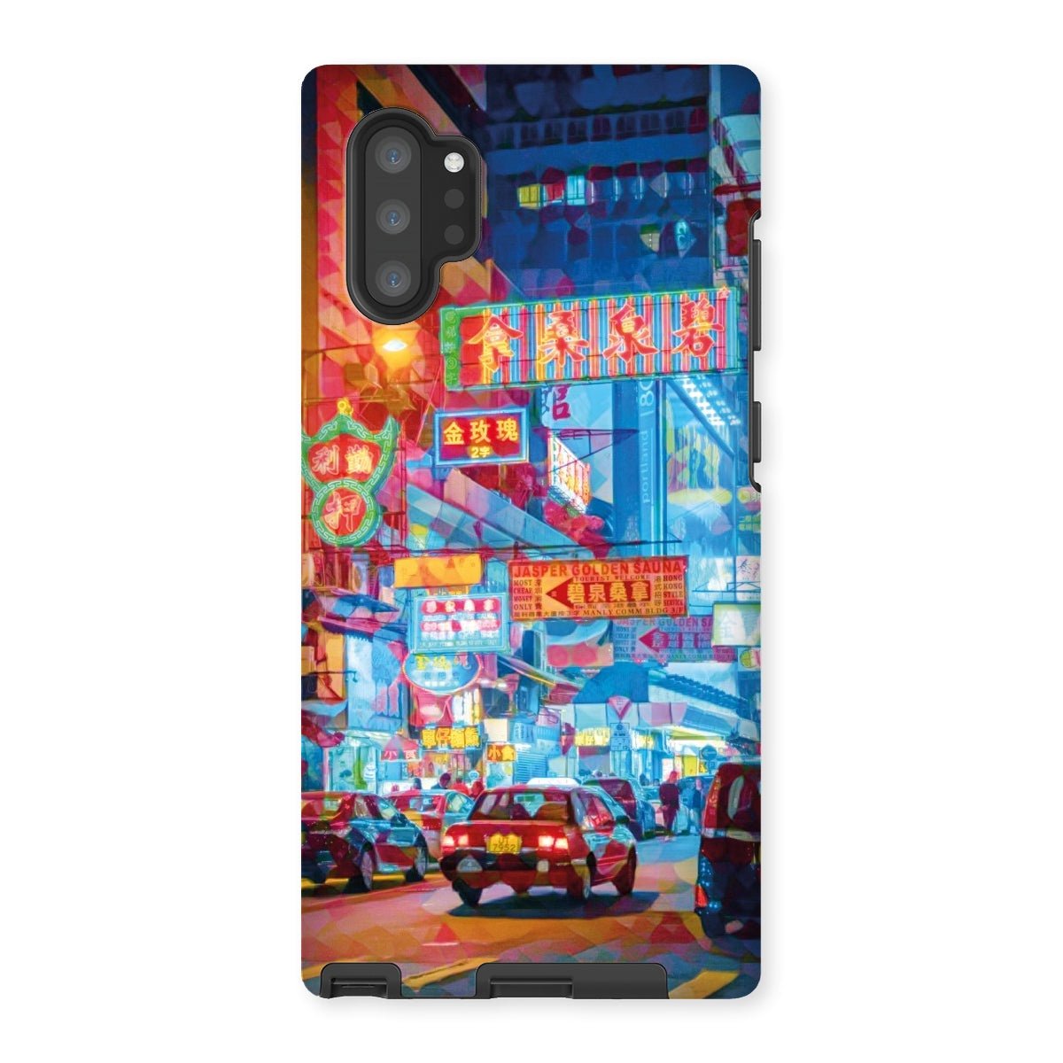 Mosaic Style Colour Pop - Hong Kong Street Scene Tough Phone Case