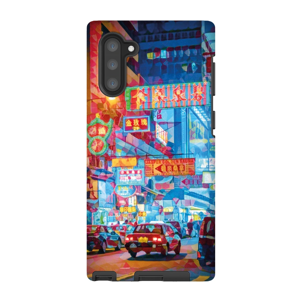 Mosaic Style Colour Pop - Hong Kong Street Scene Tough Phone Case