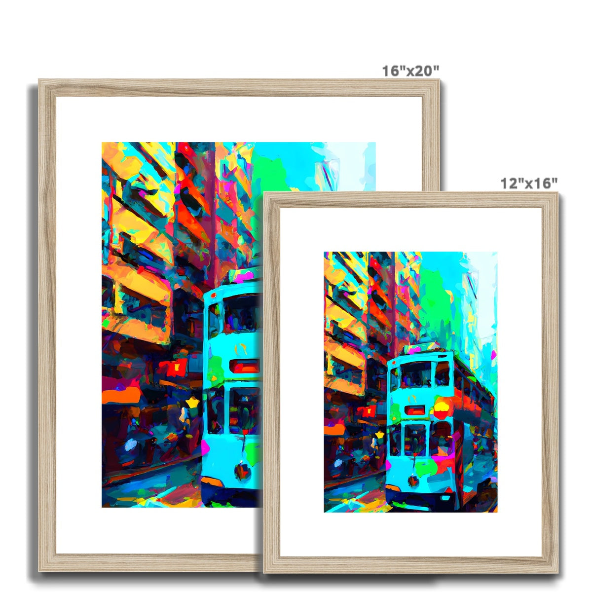 Hong Kong Impressions - Tram Framed & Mounted Print