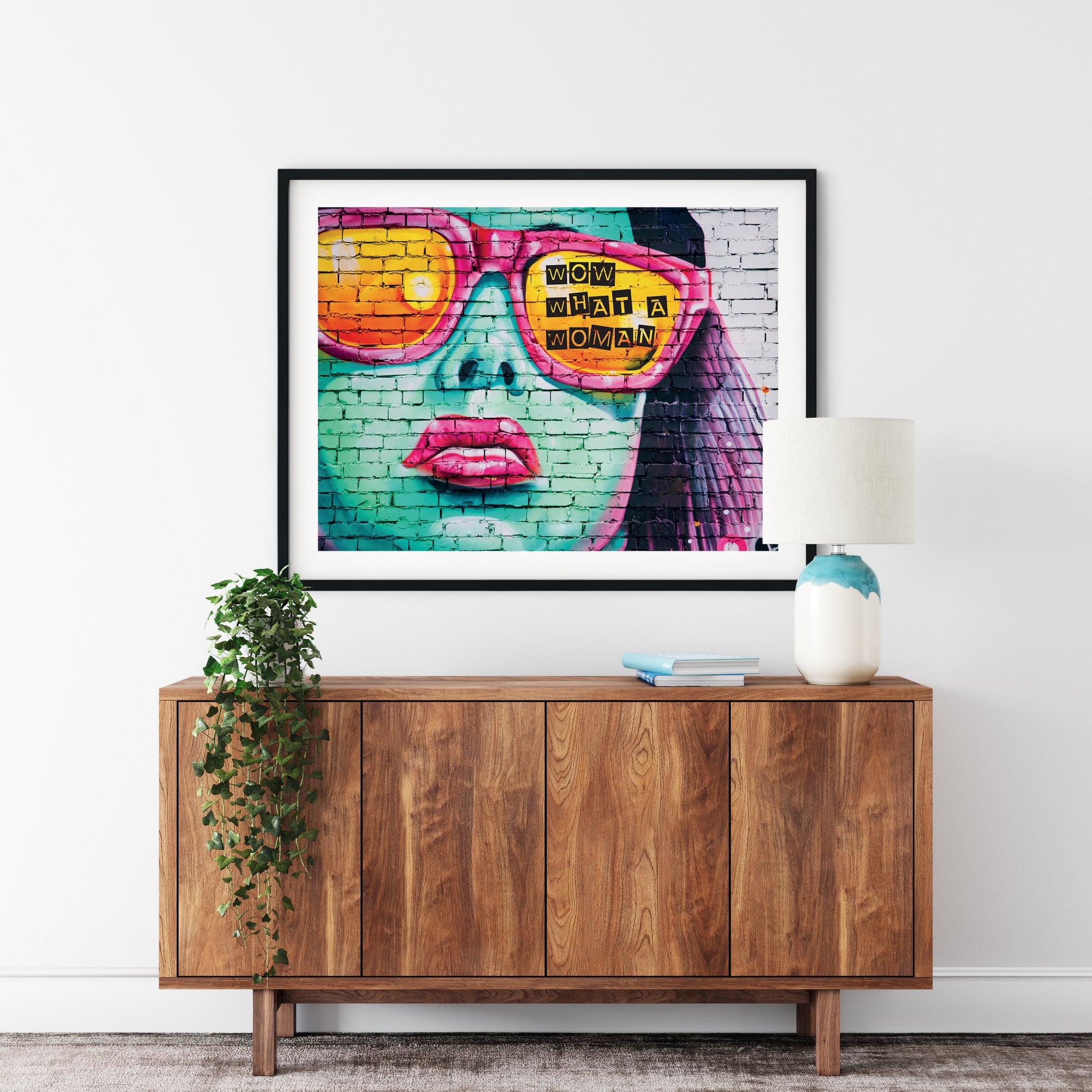 Wow What a Woman Graffiti Print
