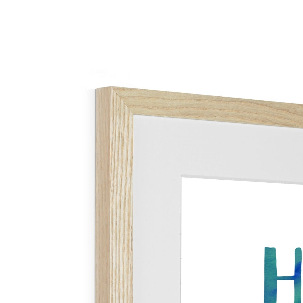 Favourite Places (Blue) Framed & Mounted Print