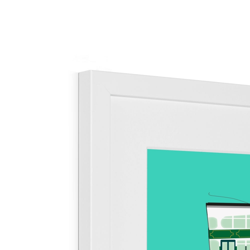 Hong Kong Tram Rows Framed & Mounted Print