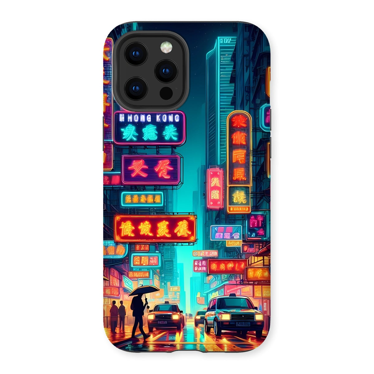 Hong Kong Night Time Neon Tough Phone Case