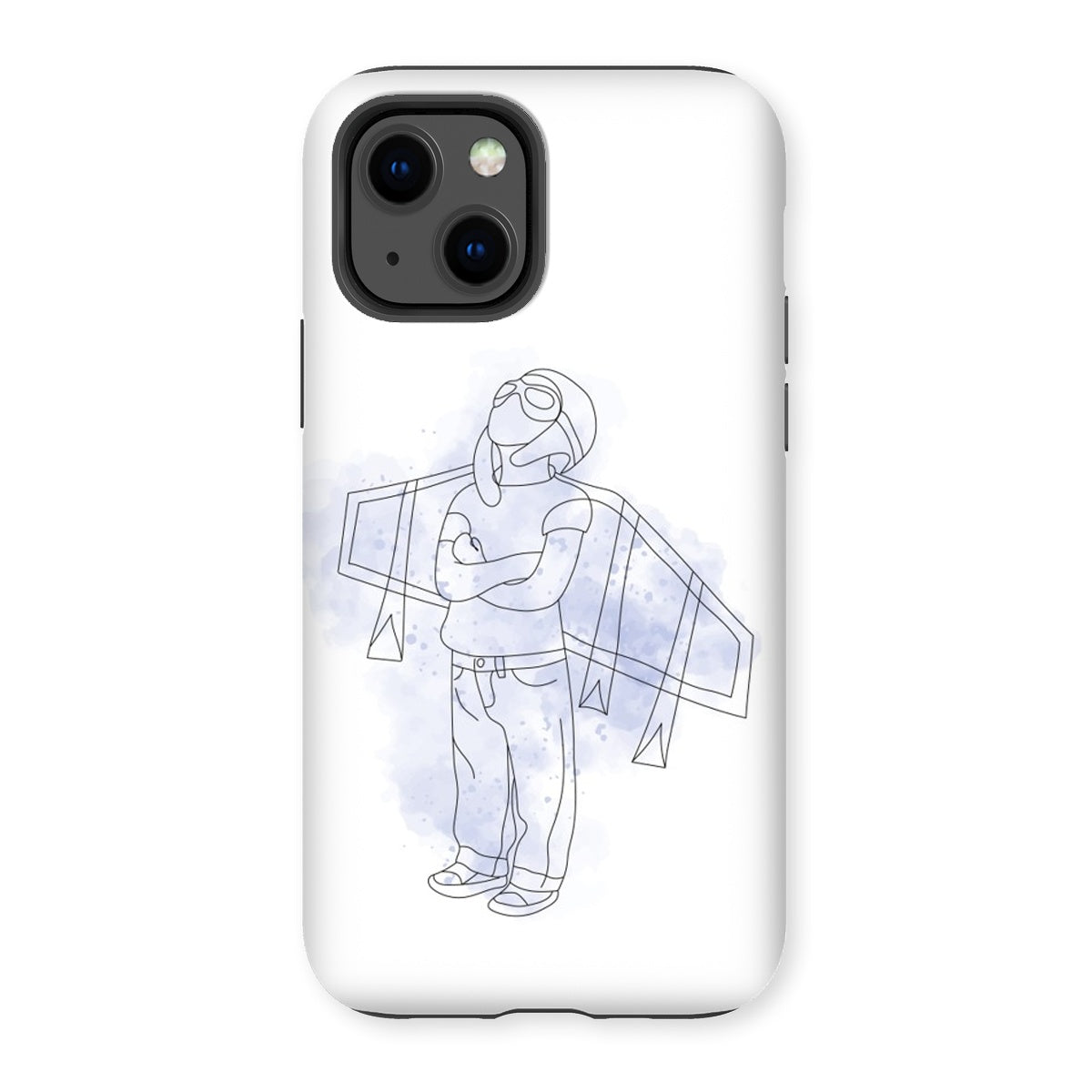 Little Aviator Line Drawing Tough Phone Case