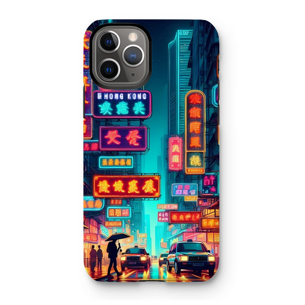 Hong Kong Night Time Neon Tough Phone Case