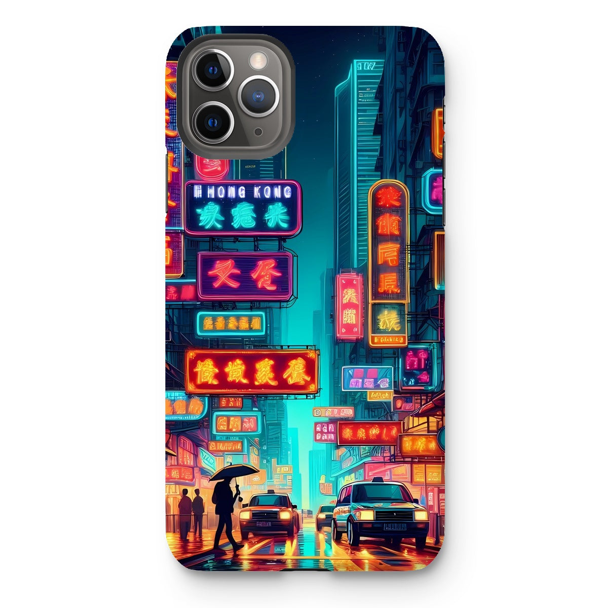 Hong Kong Night Time Neon Tough Phone Case