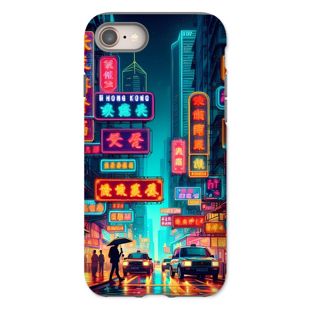 Hong Kong Night Time Neon Tough Phone Case