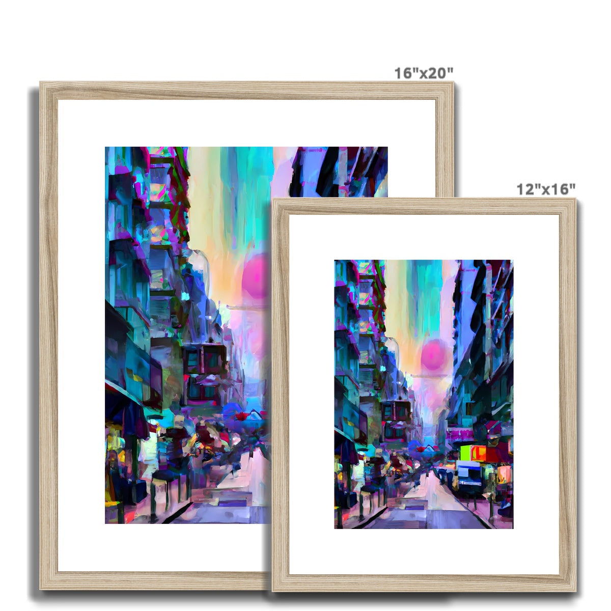 Hong Kong Impressions - Street Scene (2) Framed & Mounted Print
