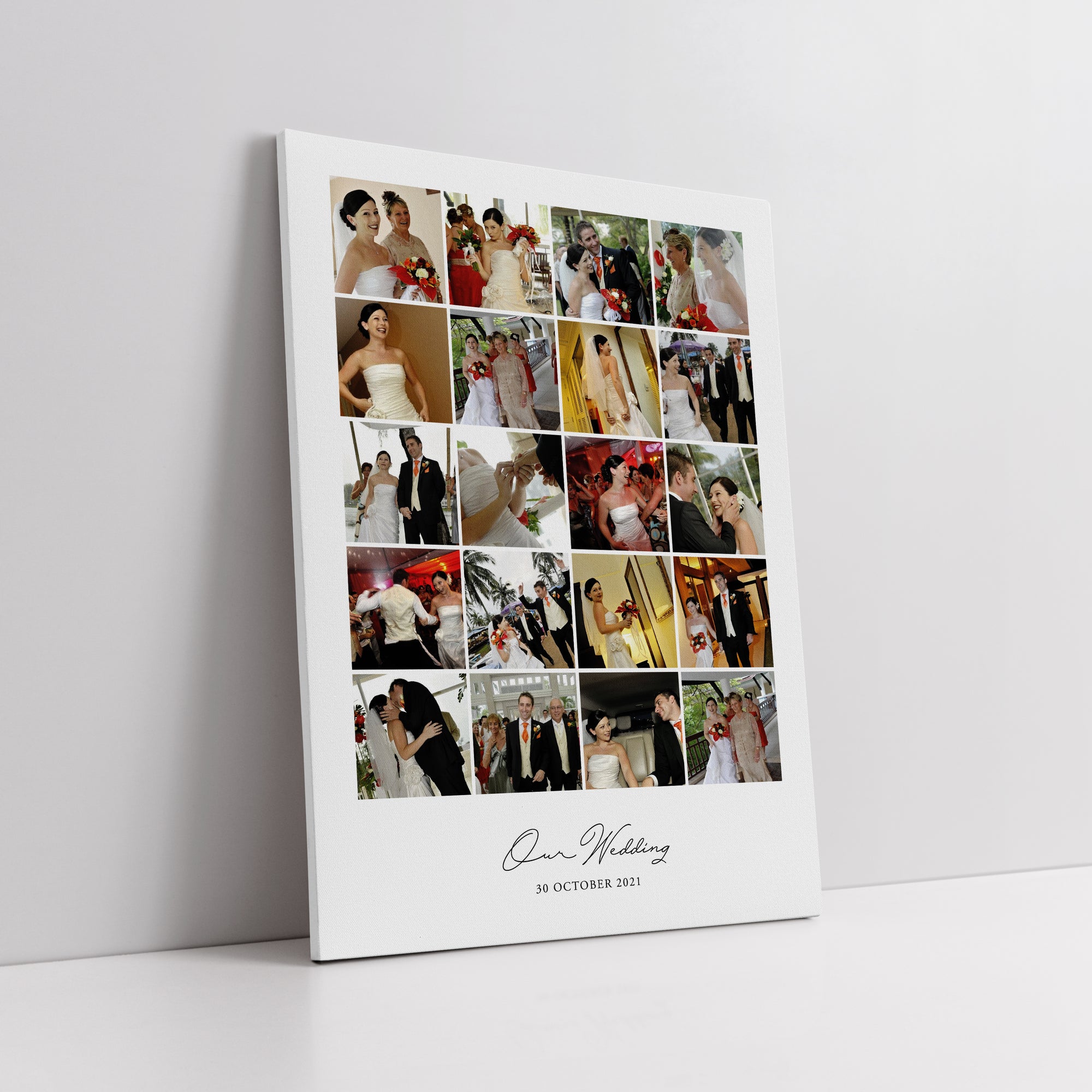 20 Image Portrait Photo Montage with Caption