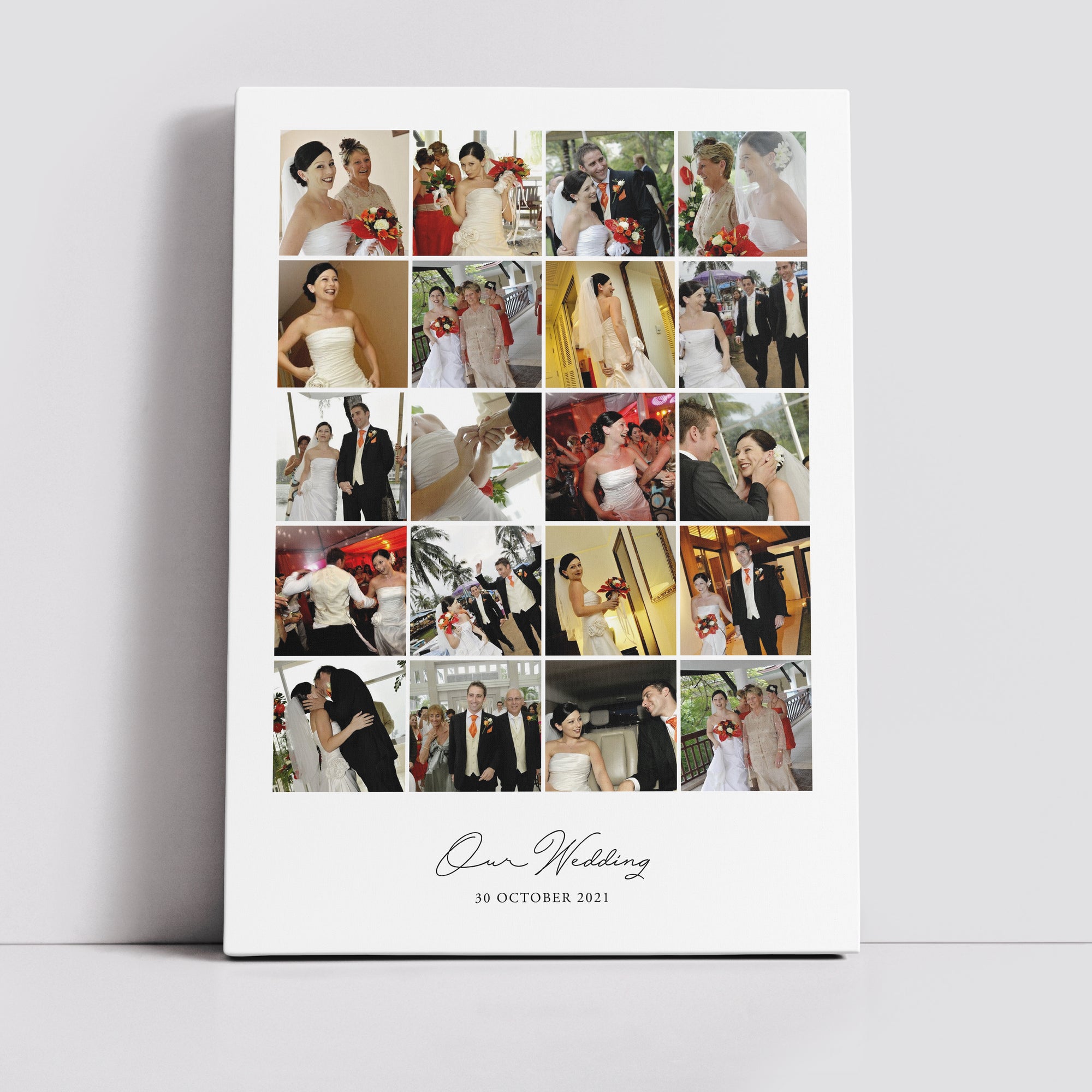 20 Image Portrait Photo Montage with Caption