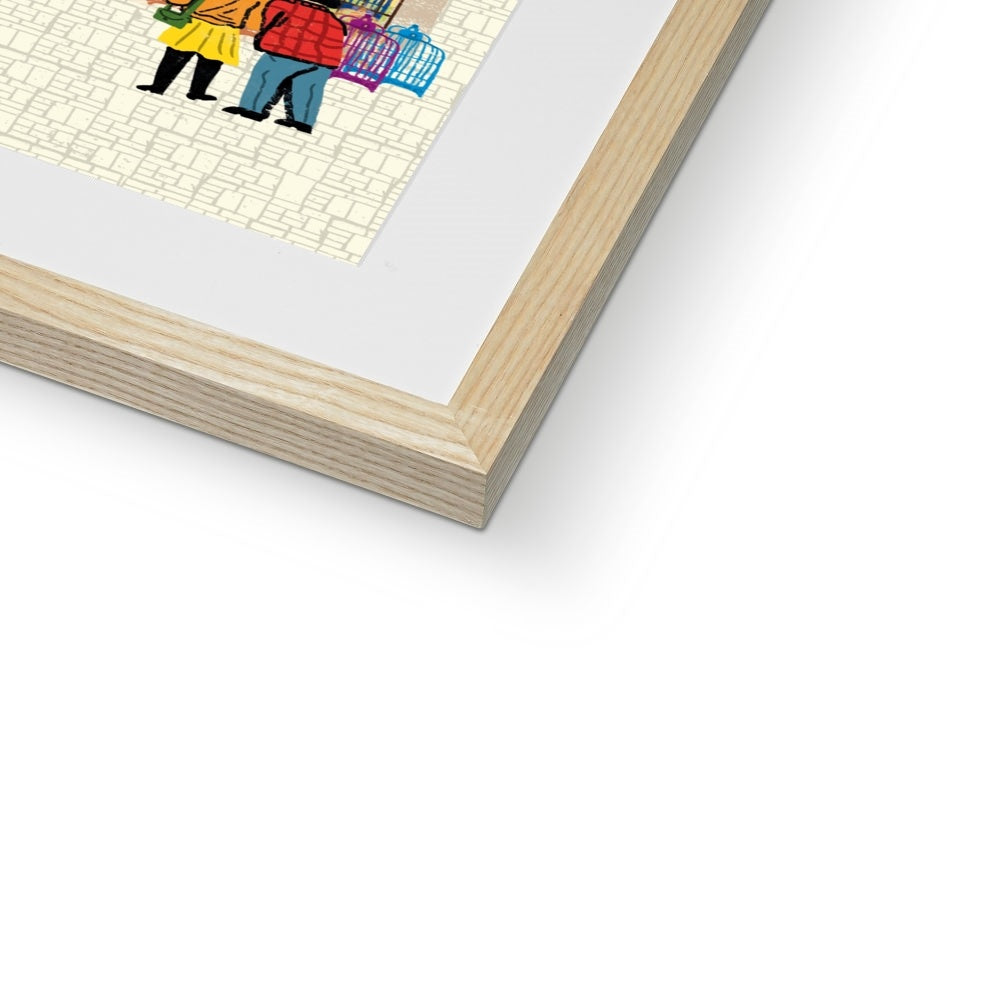 Fantasy Cityscapes - Hong Kong Markets Framed & Mounted Print