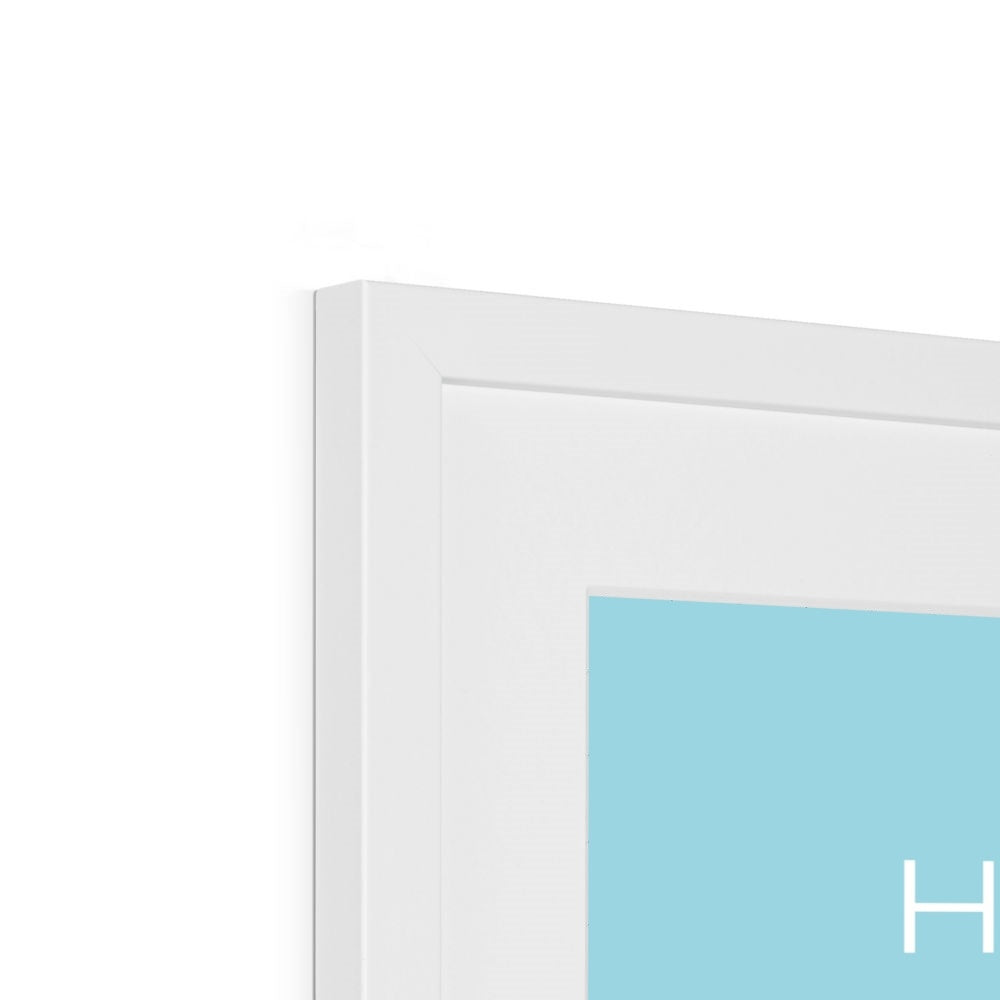 Hong Kong Travel - Victoria Harbour Aqua Luna Framed & Mounted Print