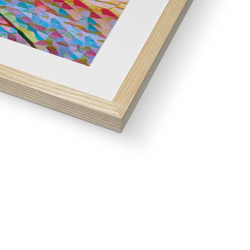 Mosaic Style Colour Pop - Hong Kong Taxi Framed & Mounted Print