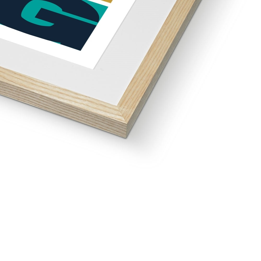 Hong Kong Grid Design Framed & Mounted Print