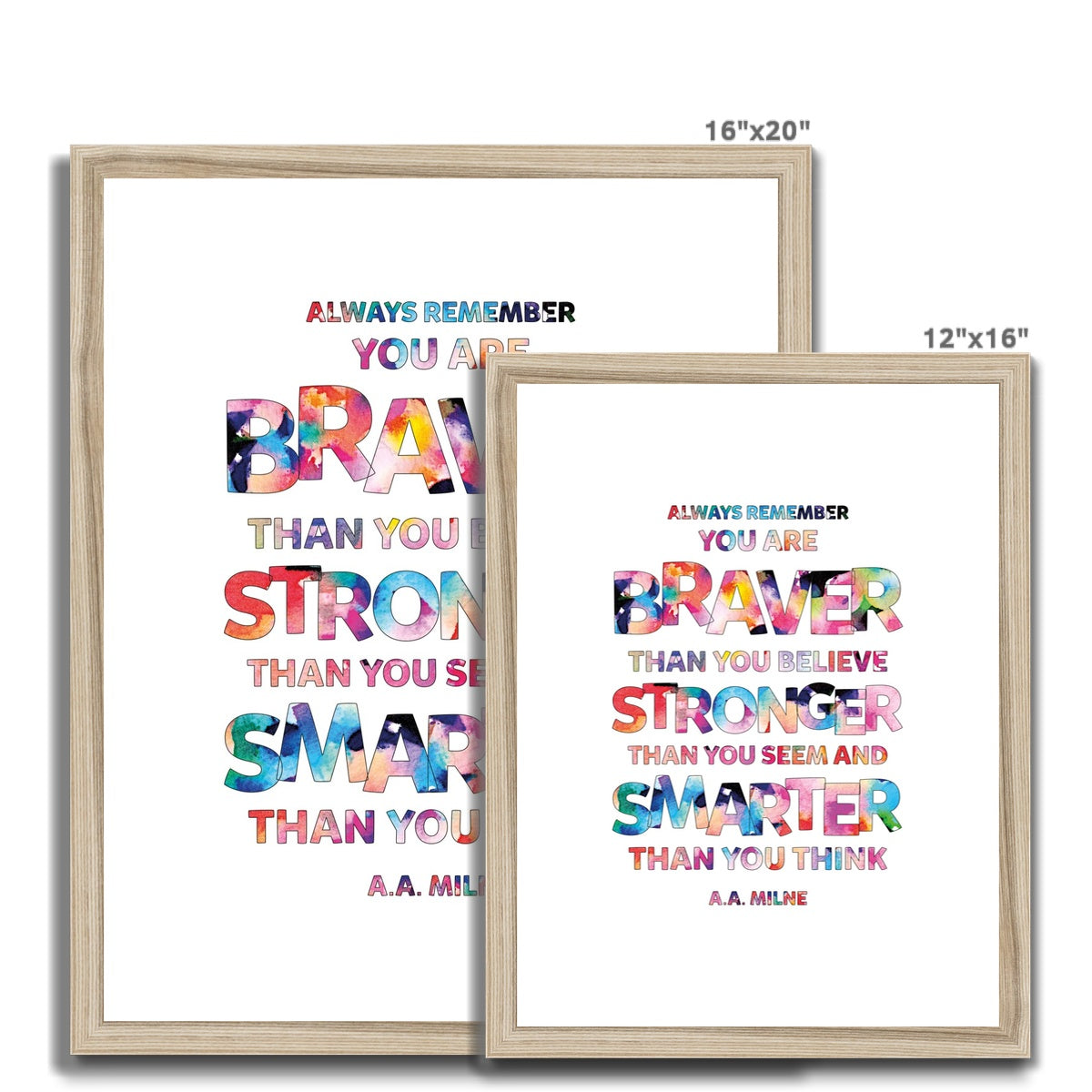 Braver Stronger Smarter Framed & Mounted Print