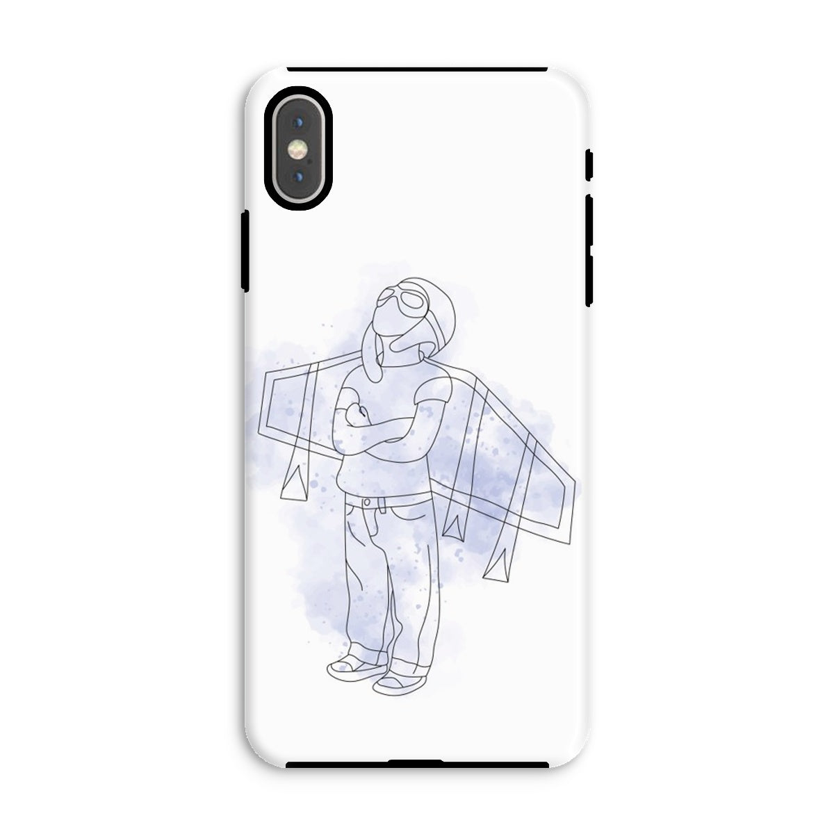 Little Aviator Line Drawing Tough Phone Case