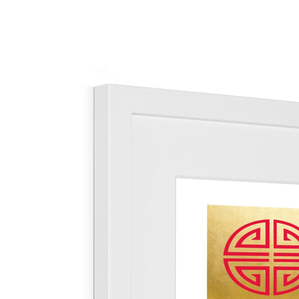 Hong Kong Grid Design Framed & Mounted Print