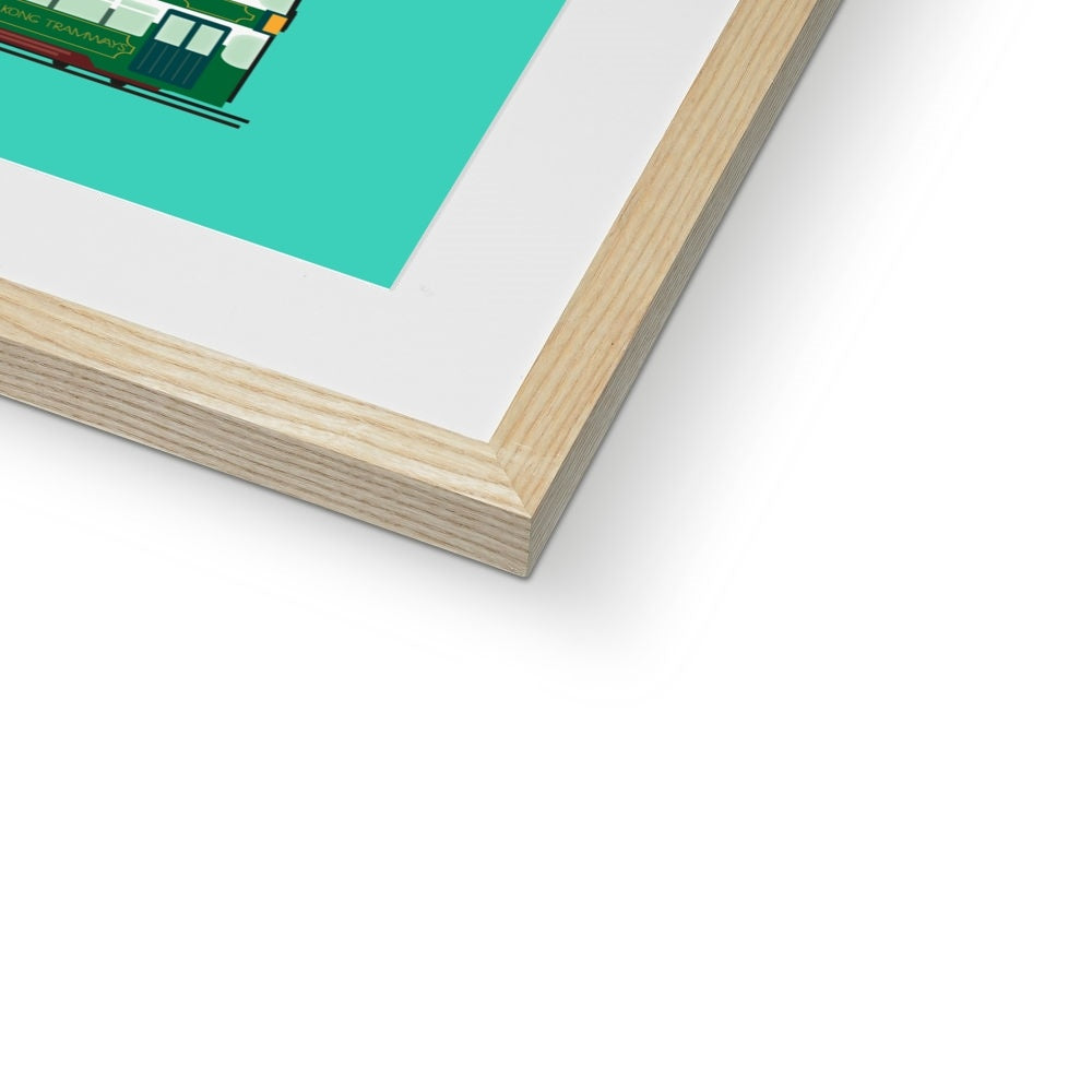 Hong Kong Tram Rows Framed & Mounted Print