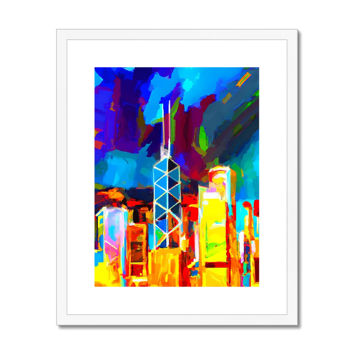 Hong Kong Impressions - Bank of China Skyline Framed & Mounted Print