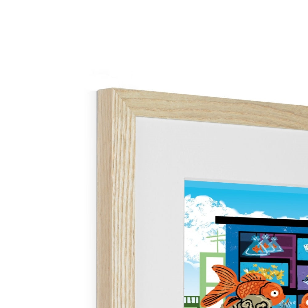 Fantasy Cityscapes - Hong Kong Markets Framed & Mounted Print