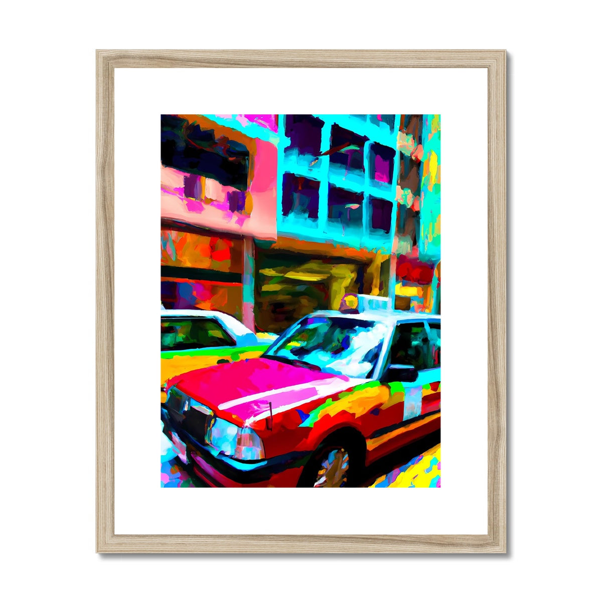 Hong Kong Impressions - Taxi Framed & Mounted Print