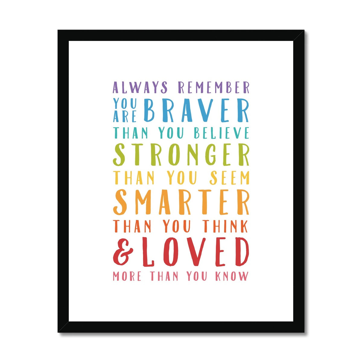 Always Remember You Are Braver Framed & Mounted Print