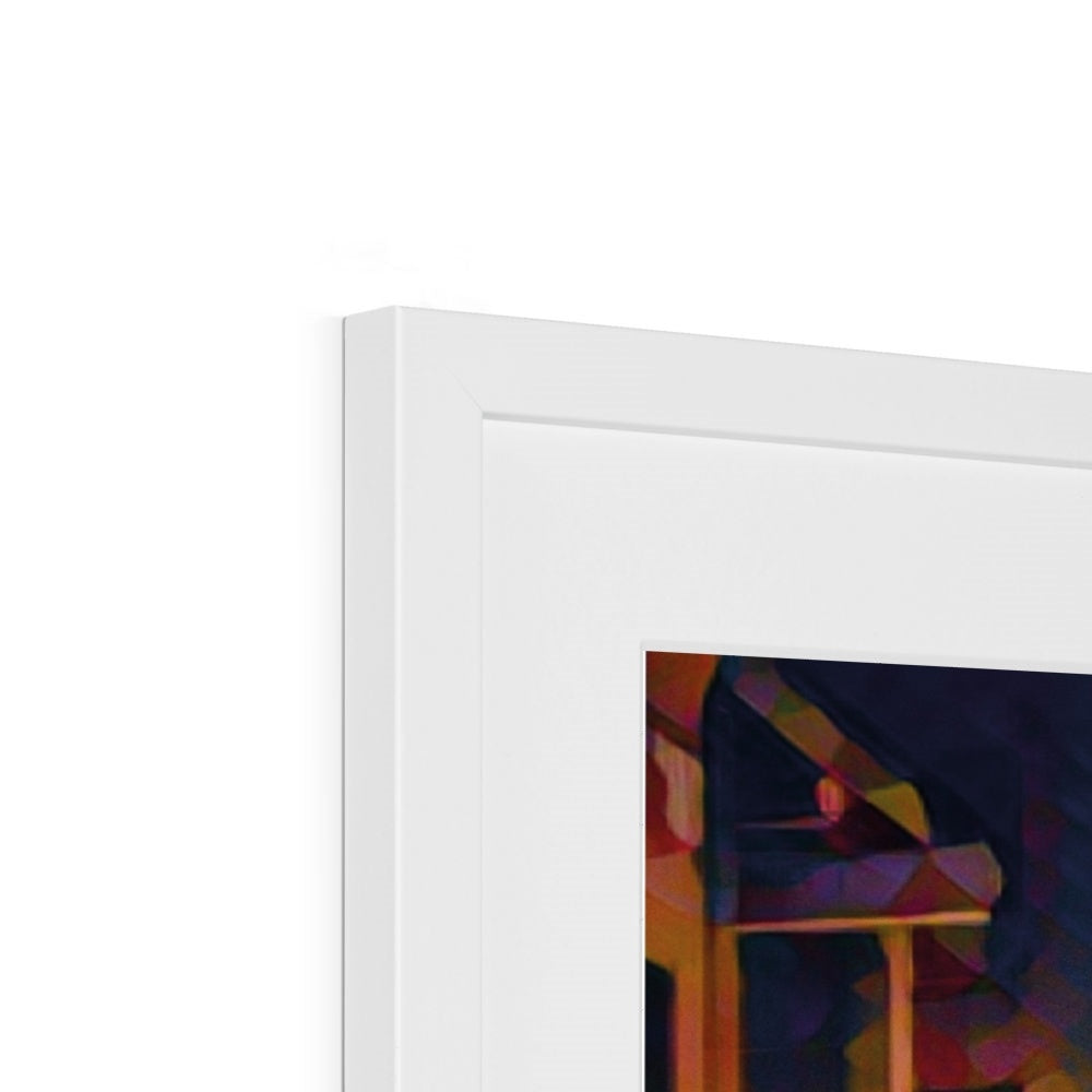 Mosaic Style Colour Pop - Hong Kong Street Scene Framed & Mounted Print