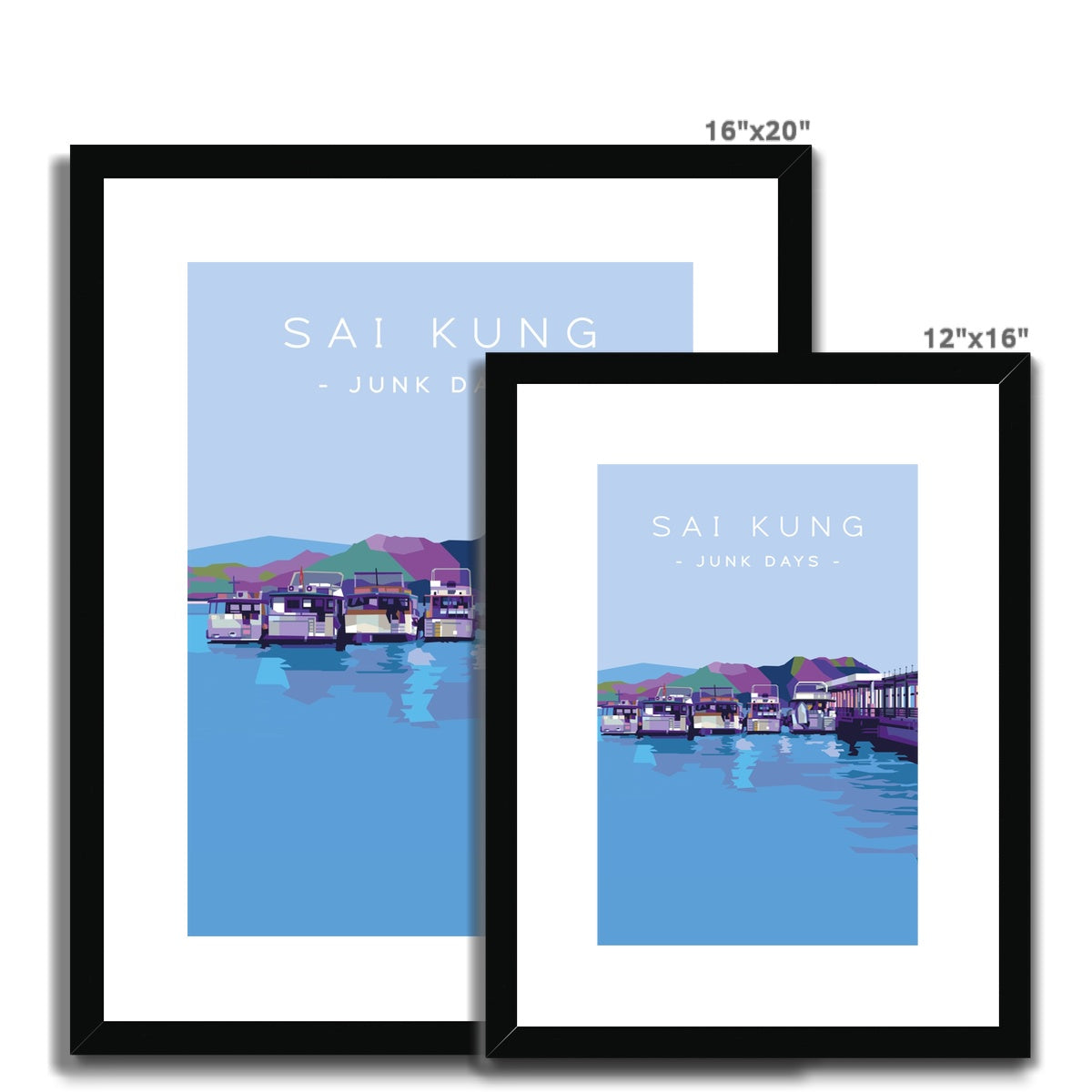 Hong Kong Travel - Sai Kung Junk Days Framed & Mounted Print