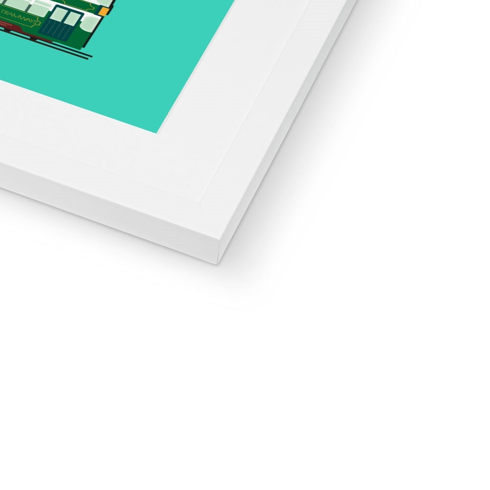 Hong Kong Tram Rows Framed & Mounted Print