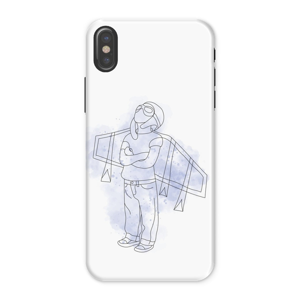 Little Aviator Line Drawing Tough Phone Case