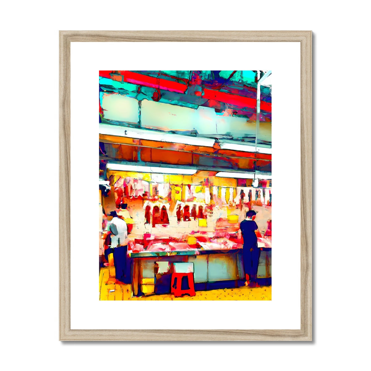 Hong Kong Impressions - Wet Market Framed & Mounted Print