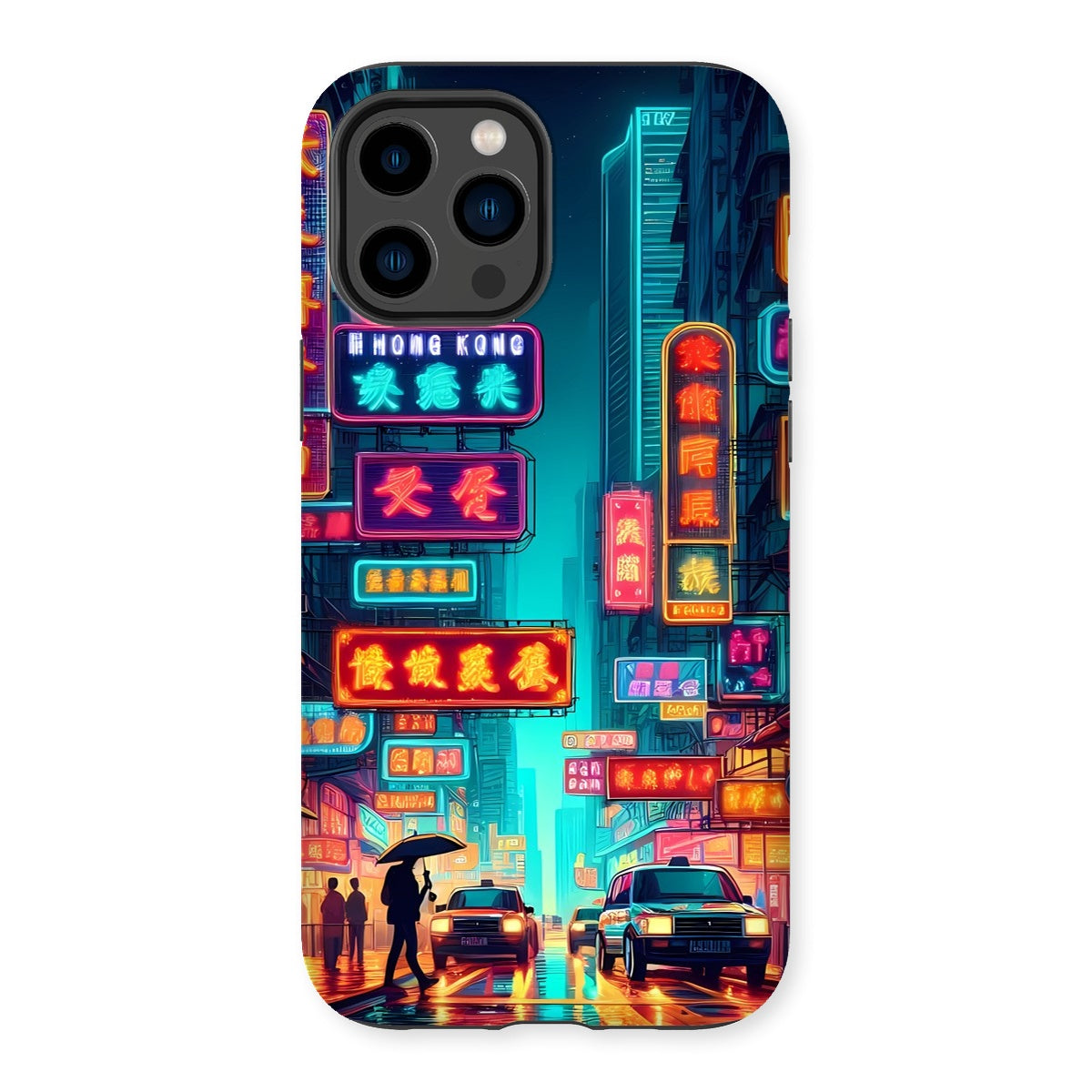 Hong Kong Night Time Neon Tough Phone Case