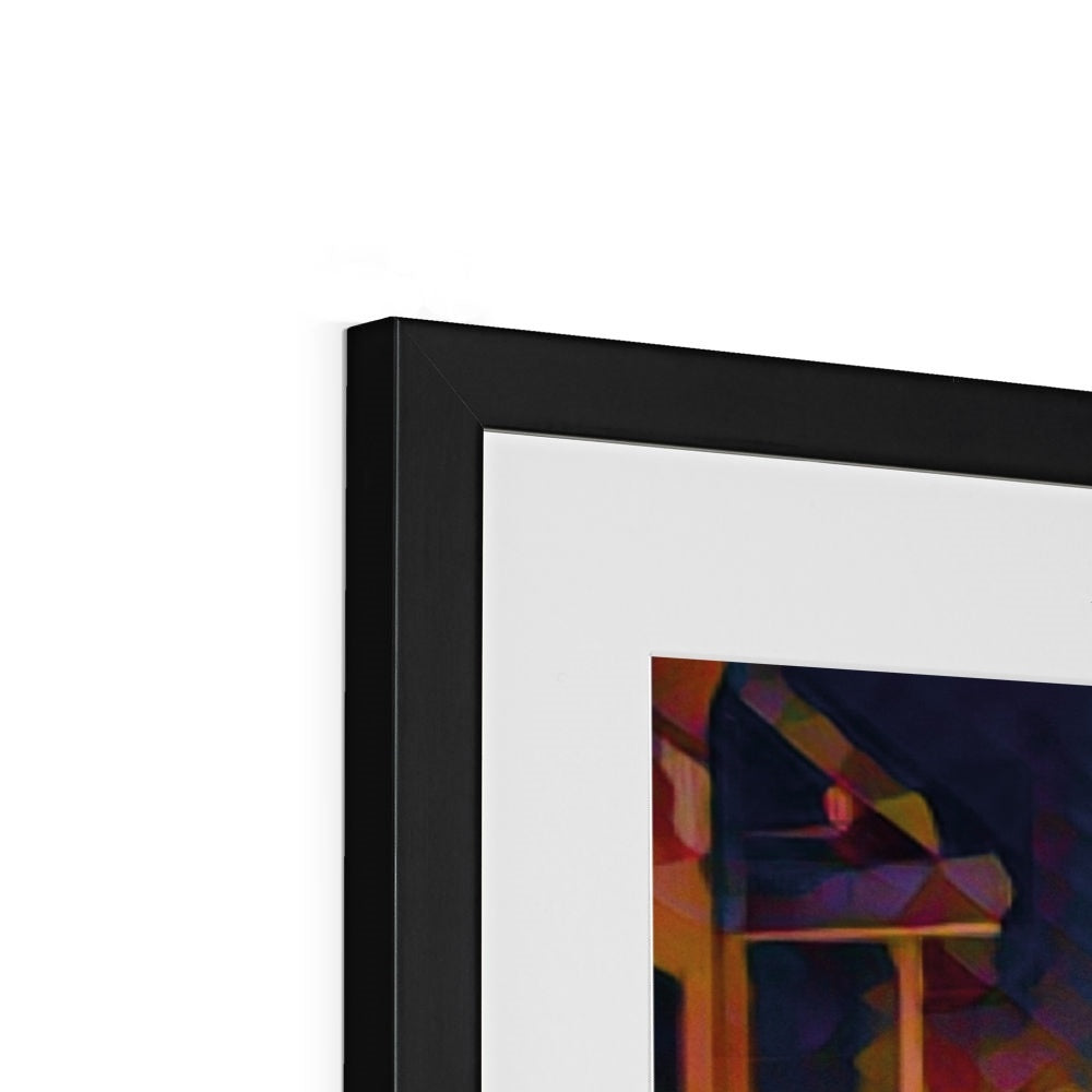 Mosaic Style Colour Pop - Hong Kong Street Scene Framed & Mounted Print