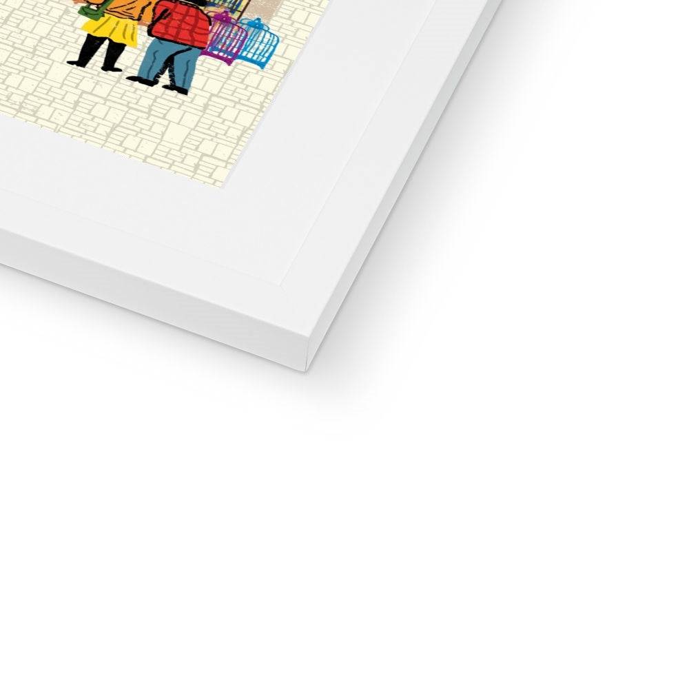 Fantasy Cityscapes - Hong Kong Markets Framed & Mounted Print