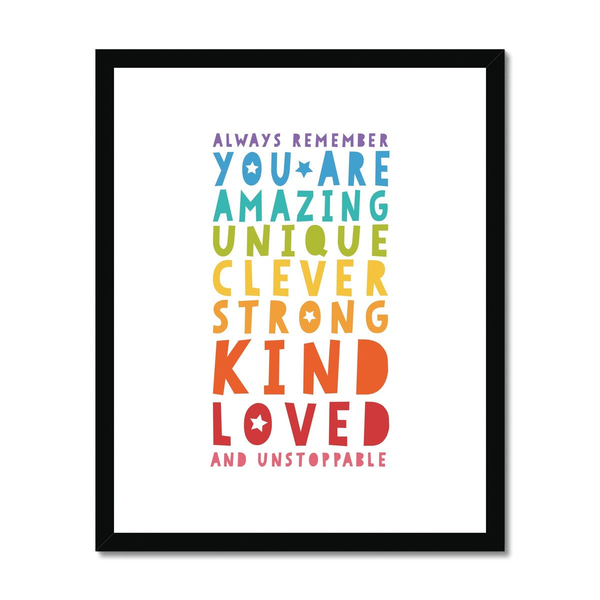 Always Remember you are amazing Framed & Mounted Print
