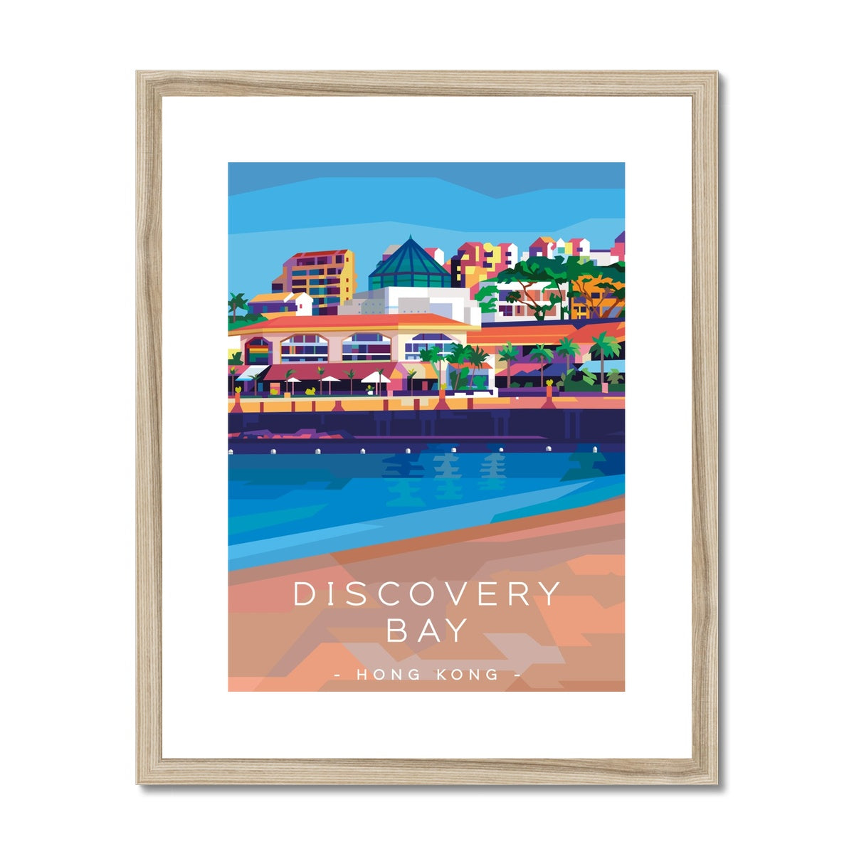 Hong Kong Travel - Discovery Bay Framed & Mounted Print