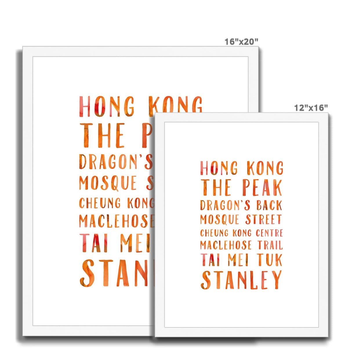 Favourite Places (Orange) Framed & Mounted Print