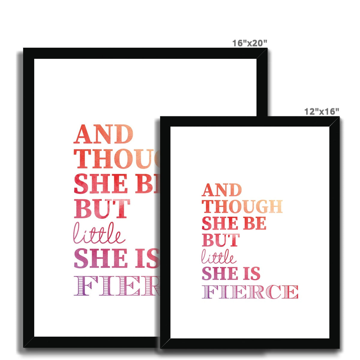 And Though She Be But Little Framed & Mounted Print