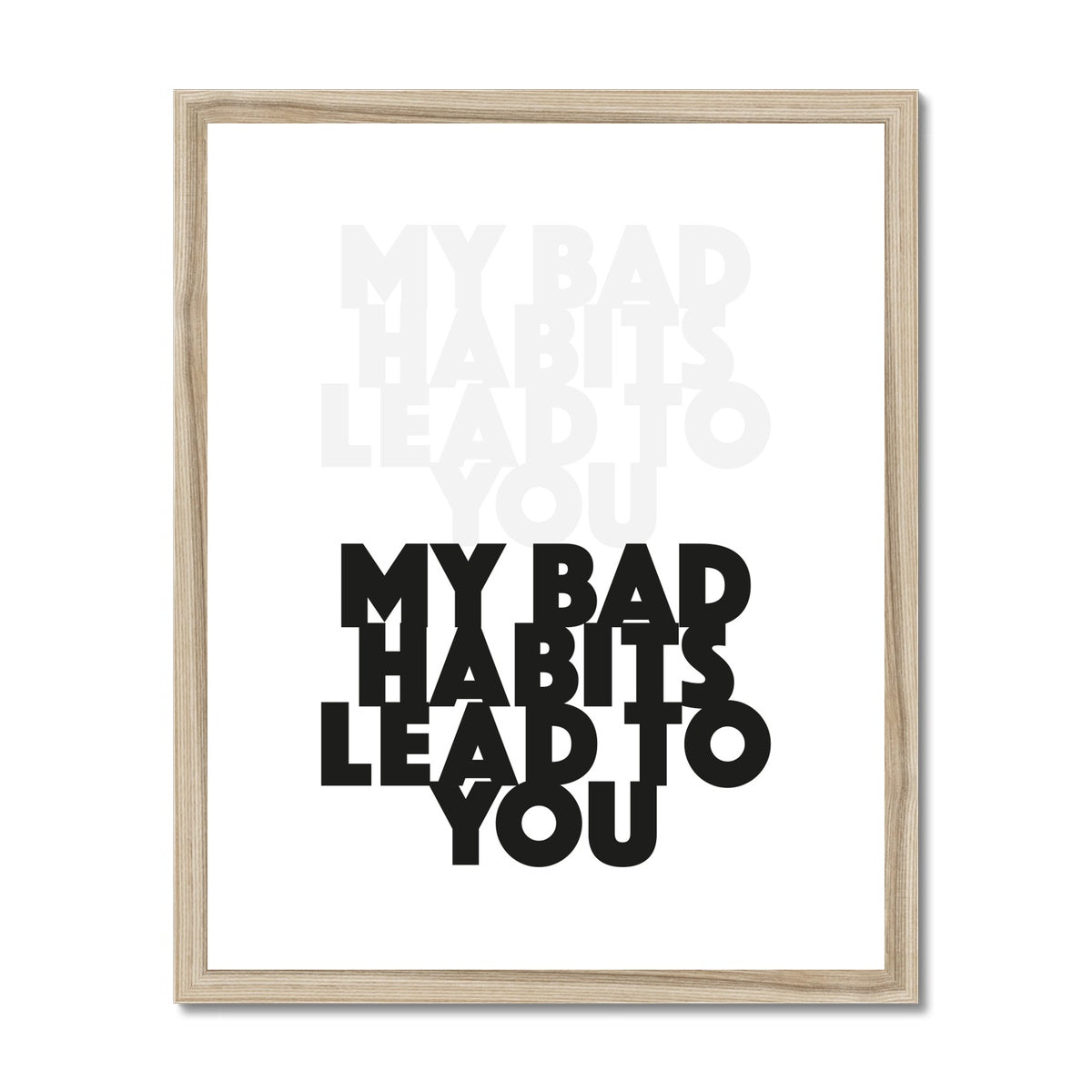 Bad Habits  Framed & Mounted Print