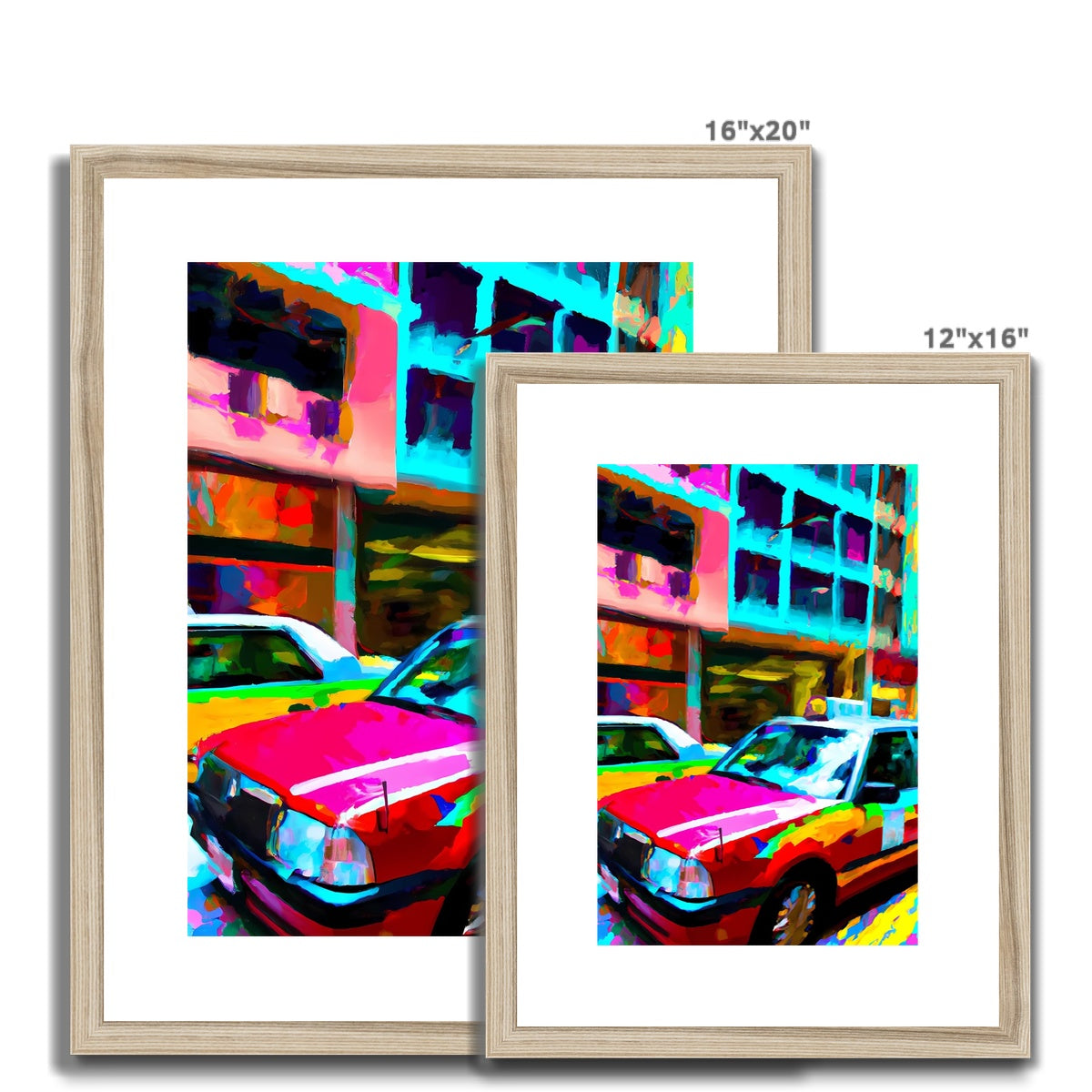 Hong Kong Impressions - Taxi Framed & Mounted Print