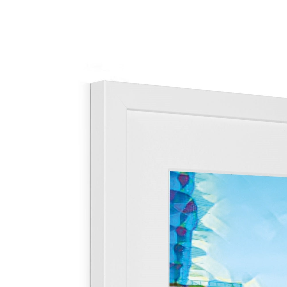 Mosaic Style Colour Pop - Hong Kong Taxi Framed & Mounted Print