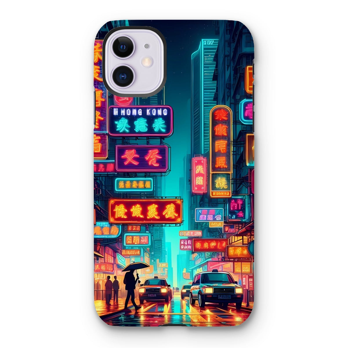 Hong Kong Night Time Neon Tough Phone Case