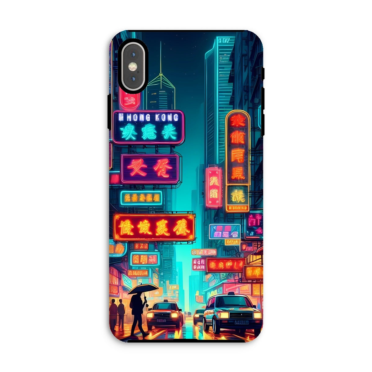 Hong Kong Night Time Neon Tough Phone Case