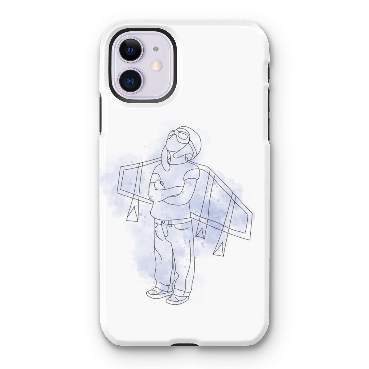 Little Aviator Line Drawing Tough Phone Case