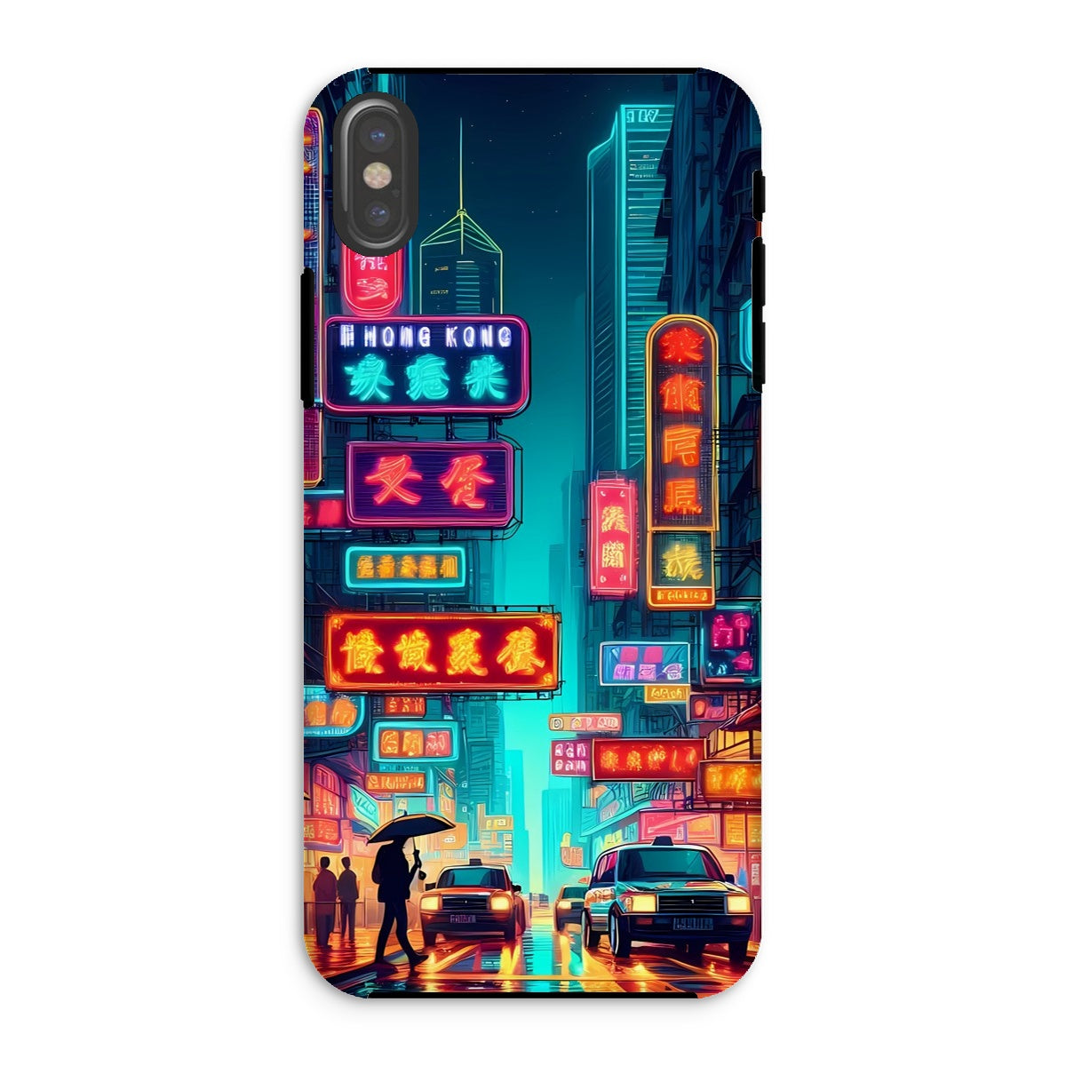 Hong Kong Night Time Neon Tough Phone Case