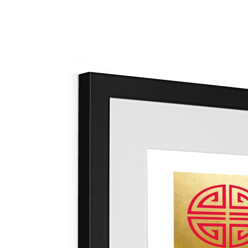 Hong Kong Grid Design Framed & Mounted Print