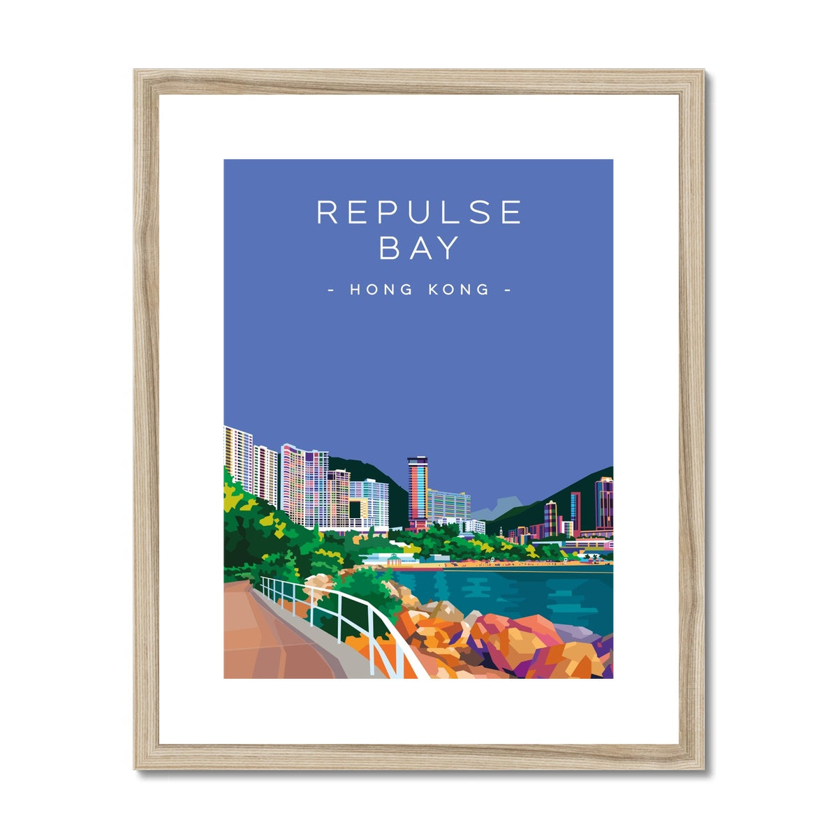 Hong Kong Travel - Repulse Bay Framed & Mounted Print