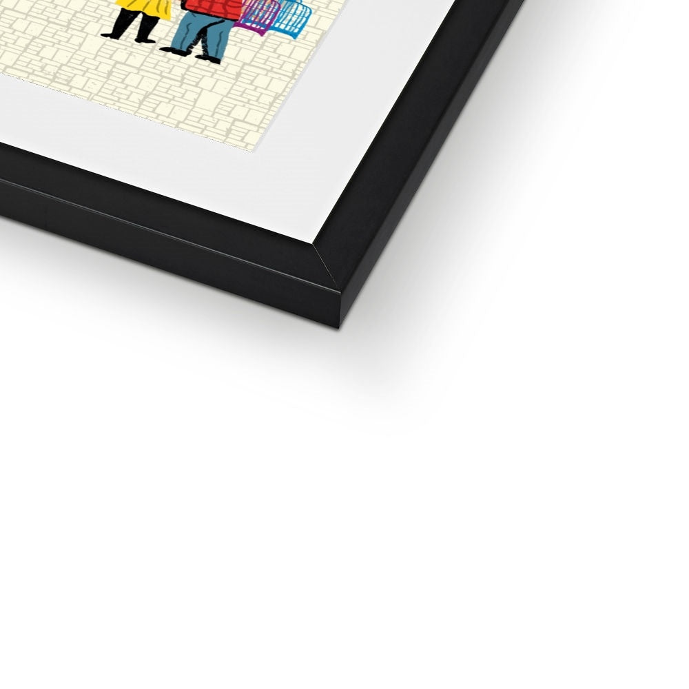 Fantasy Cityscapes - Hong Kong Markets Framed & Mounted Print