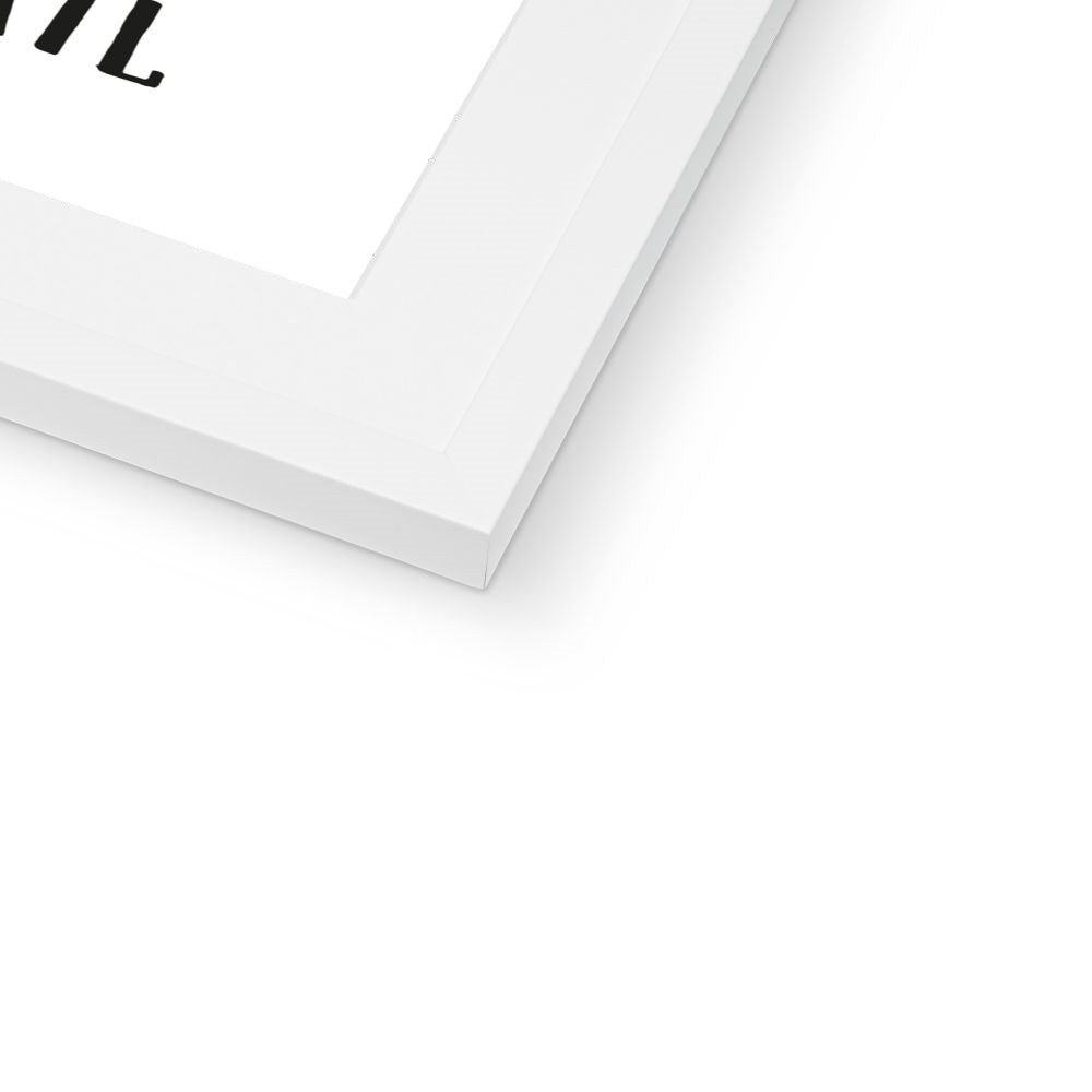 Favourite Places (White) Framed & Mounted Print